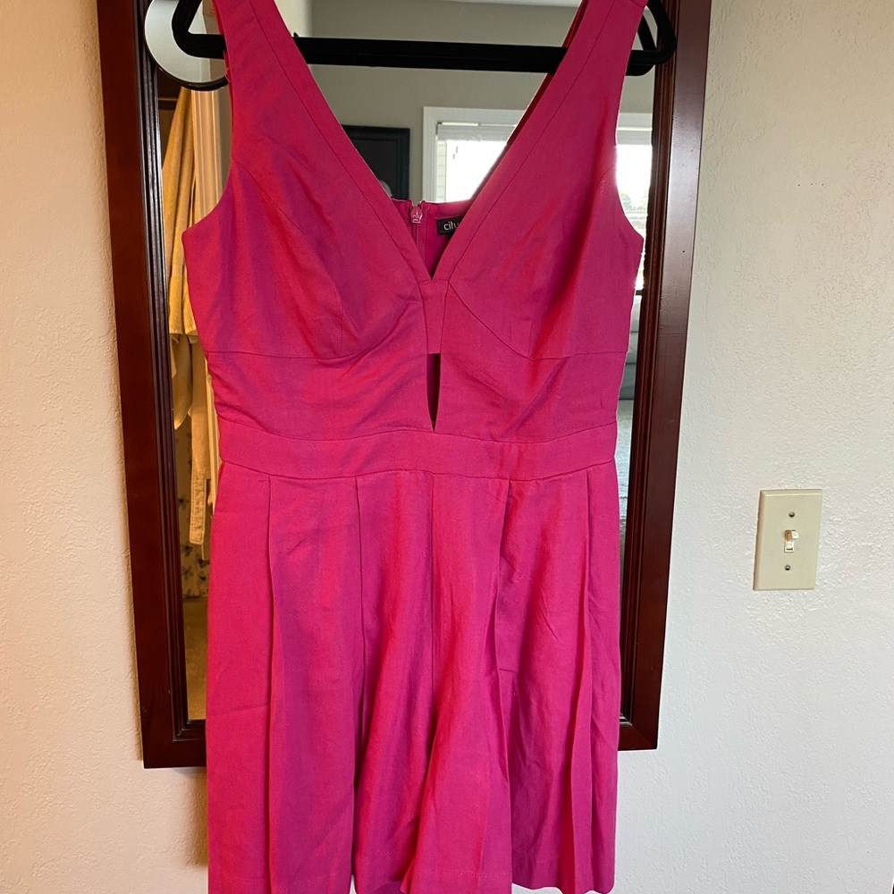 City Chic Pink Playsuit
